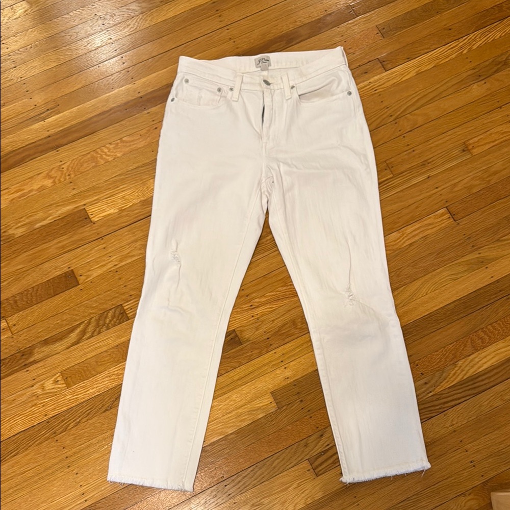 J. Crew White Straight Leg Jeans Versatile Style